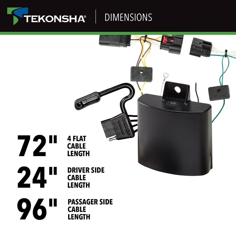Tekonsha 118786 T-OneÂ® T-Connector Custom Harness, 4-Way Flat, w/Circuit Protected ModuLiteÂ® HD Module, Compatible with 2020-2024 Jeep Gladiator, 2018-2024 Jeep Wrangler. - Image 3